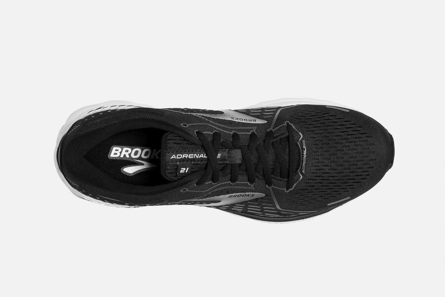 Brooks Adrenaline GTS 21 Road Running Shoes Mens Black/White 561724-FVN